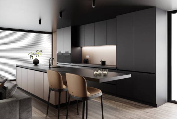 Dark kitchen cabinets